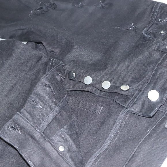 AMIRI Damaged Skinny Pants Cotton Black Auth ym047M