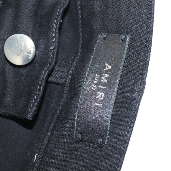 AMIRI Damaged Skinny Pants Cotton Black Auth ym047M