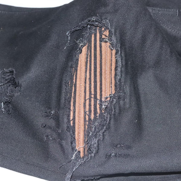 AMIRI Damaged Skinny Pants Cotton Black Auth ym047M