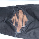AMIRI Damaged Skinny Broek Katoen Zwart Auth ym047M-9