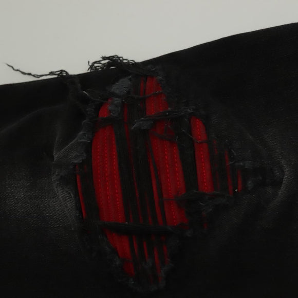 AMIRI Damaged Skinny Pants Cotton Black Auth ym048M