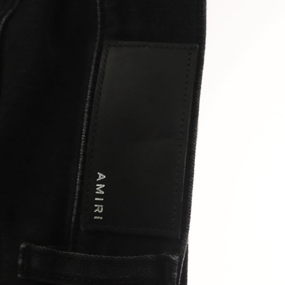 AMIRI Damaged Skinny Hose Baumwolle Schwarz Auth ym048M