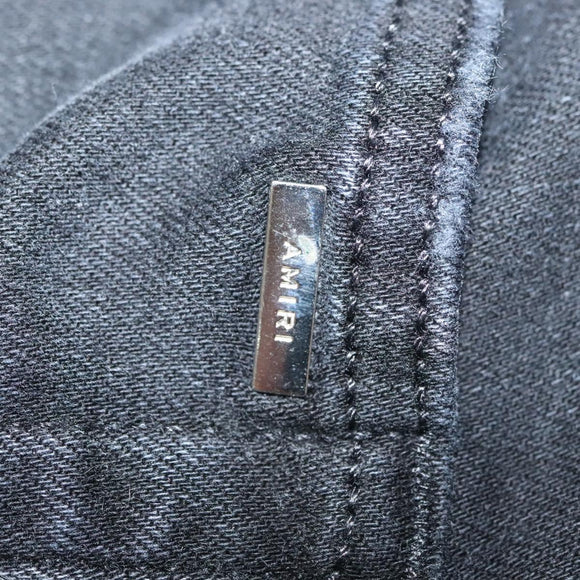 AMIRI Damaged Skinny Pants Cotton Black Auth ym048M