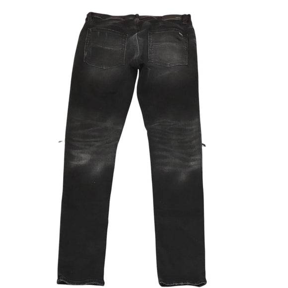 AMIRI Damaged Skinny Hose Baumwolle Schwarz Auth ym048M