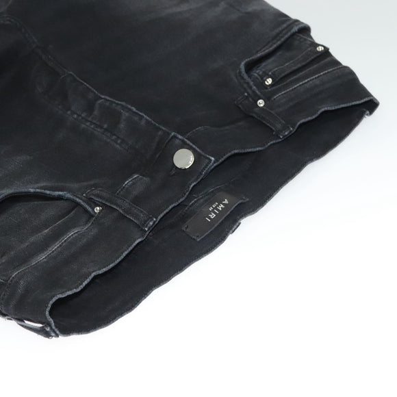 AMIRI Damaged Skinny Hose Baumwolle Schwarz Auth ym048M