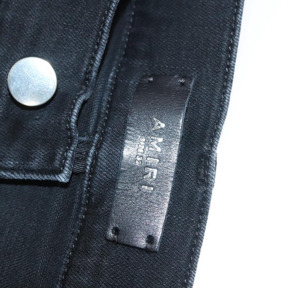 AMIRI Damaged Skinny Hose Baumwolle Schwarz Auth ym048M