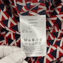 VALENTINO Long  Sleeved Silk Red Navy Auth ym053M-10