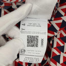 VALENTINO Long Sleeved Silk Red Navy Auth ym053M-11