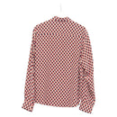 VALENTINO Long Sleeved Silk Red Navy Auth ym053M-2
