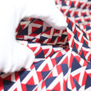 VALENTINO Long Sleeved Silk Red Navy Auth ym053M-6