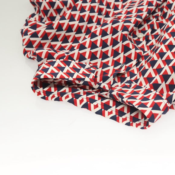 VALENTINO Long  Sleeved Silk Red Navy Auth ym053M