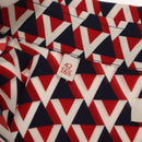 VALENTINO Long Sleeved Silk Red Navy Auth ym053M-9