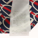 GUCCI Long Sleeved Shirt Silk 46 Red Navy Auth ym054M-9