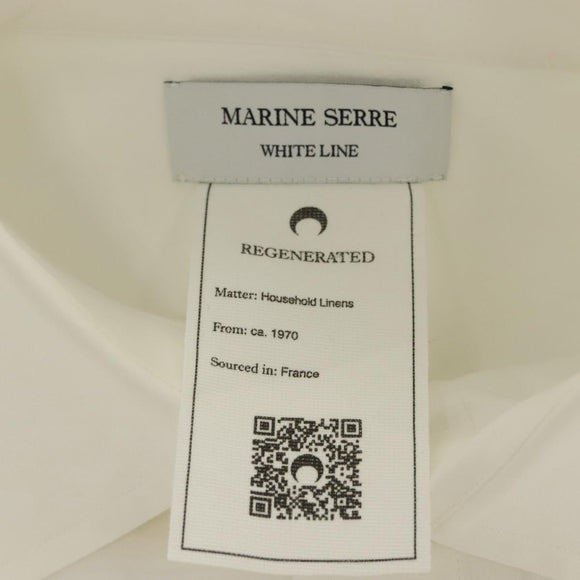 MARINE SERRE Langarmshirt Baumwolle Weiß Auth ym055M