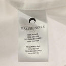 MARINE SERRE Langarmshirt Baumwolle Weiß Auth ym055M-11