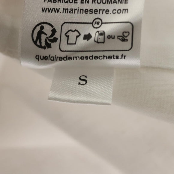 MARINE SERRE Langarmshirt Baumwolle Weiß Auth ym055M