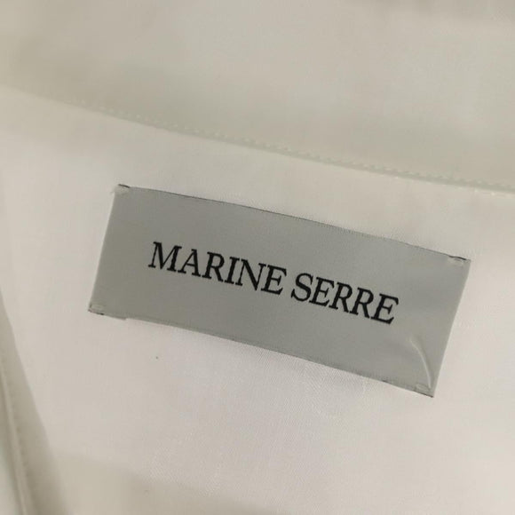 MARINE SERRE Langarmshirt Baumwolle Weiß Auth ym056M