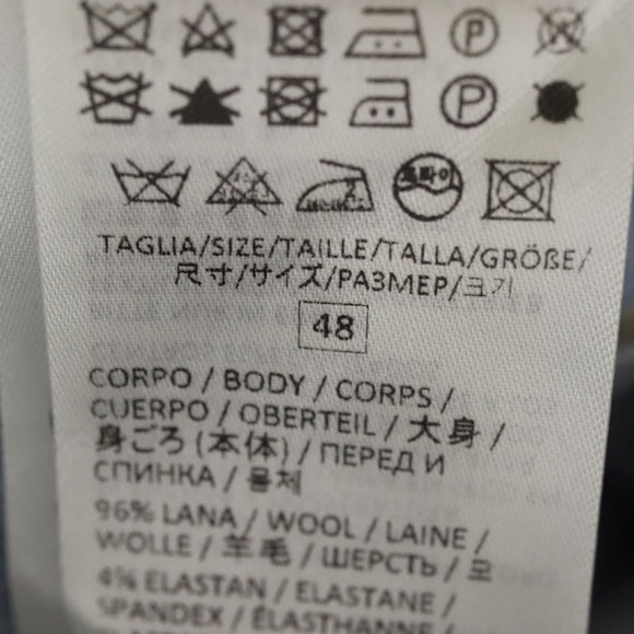 eleventy Double Breasted Jacket And Slacks Set Wool Light Blue Auth ym058M