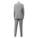 eleventy Double Breasted Jacket And Slacks Set Wool Light Blue Auth ym058M-2