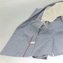 eleventy Double Breasted Jacket And Slacks Set Wool Light Blue Auth ym058M-6