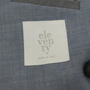 eleventy Double Breasted Jacket And Slacks Set Wool Light Blue Auth ym058M-9