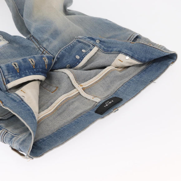 AMIRI Distressed Long Pants Denim 32 Blue Auth ym061M