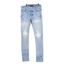 AMIRI Distressed Long Pants Denim 32 Blue Auth ym062M-1