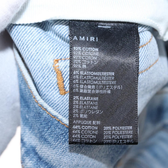 AMIRI Distressed Long Pants Denim 32 Blue Auth ym062M