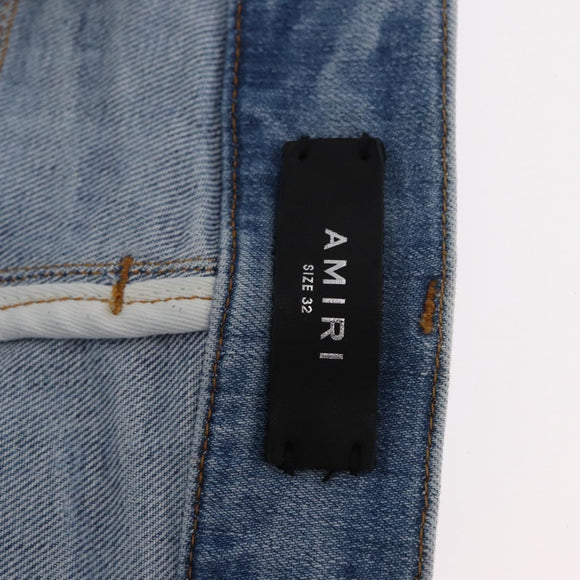 AMIRI Distressed Long Pants Denim 32 Blue Auth ym062M