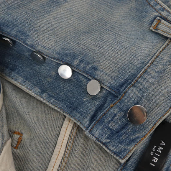 AMIRI Distressed Long Pants Denim 32 Blue Auth ym064M