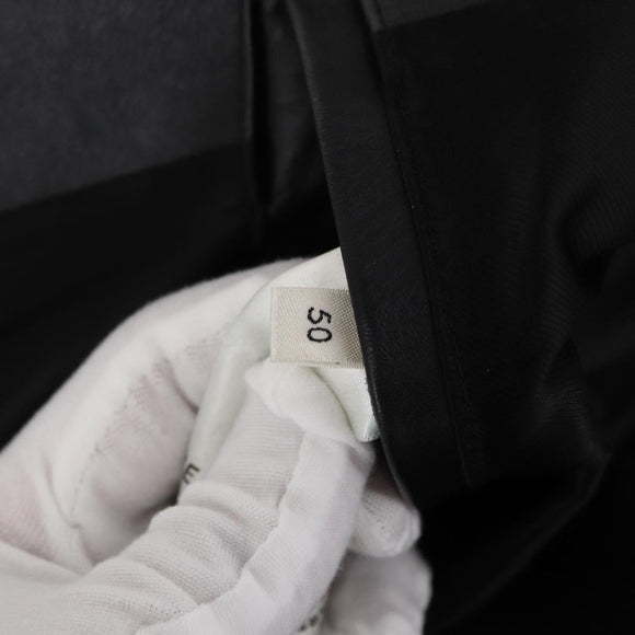 CELINE Riders Jacket Leather 50 Black Auth ym067M