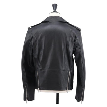 CELINE Riders Jacket Leather 50 Black Auth ym067M - 0