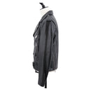 CELINE Riders Jacket Leather 50 Black Auth ym067M-3