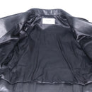 CELINE Riders Jacket Leather 50 Black Auth ym067M-9