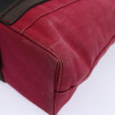 HERMES Toroca Horizontal PM Hand Bag Canvas Red Auth yt1000-12