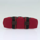 HERMES Toroca Horizontal PM Hand Bag Canvas Red Auth yt1000-9