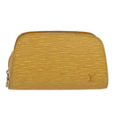 LOUIS VUITTON Epi Dauphine PM Pouch Yellow M48449 LV Auth yt1002-1