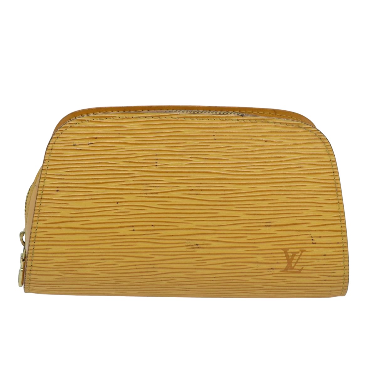 LOUIS VUITTON Epi Dauphine PM Pouch Yellow M48449 LV Auth yt1002