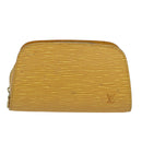 LOUIS VUITTON Epi Dauphine PM Pouch Yellow M48449 LV Auth yt1002-13