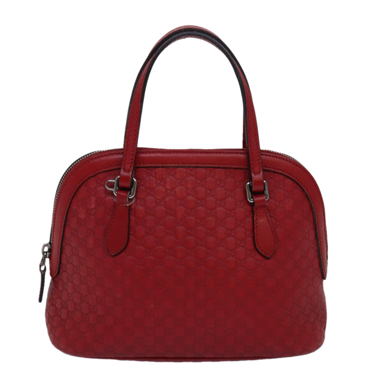 GUCCI Micro GG Canvas Guccissima Bag Leather Outlet 2way Red 341504 Auth yt1004 - 0