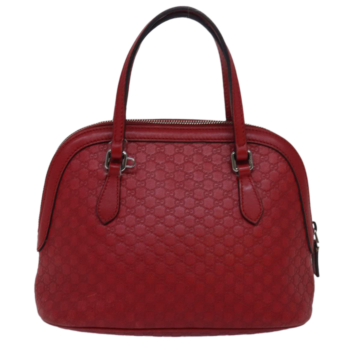 GUCCI Micro GG Canvas Guccissima Bag Leather Outlet 2way Red 341504 Auth yt1004