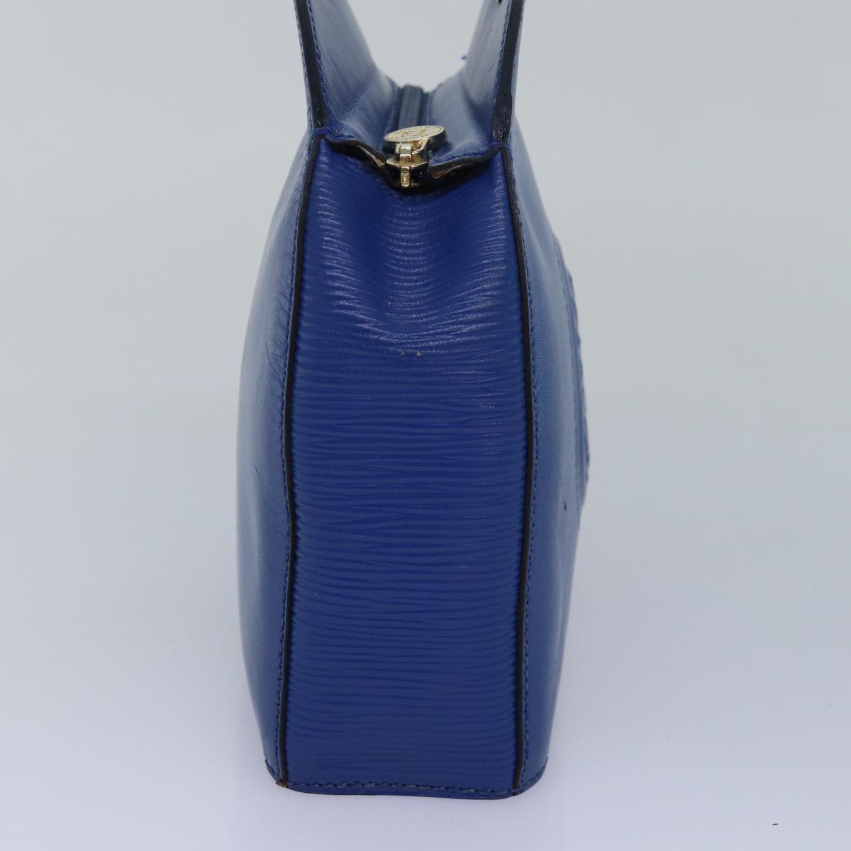 FENDI Shoulder Bag Leather Blue Auth yt1008