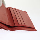 CHANEL Wallet Lamb Skin Red CC Auth yt987-16