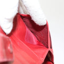 CHANEL Wallet Lamb Skin Red CC Auth yt987-17