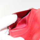 CHANEL Wallet Lamb Skin Red CC Auth yt987-18