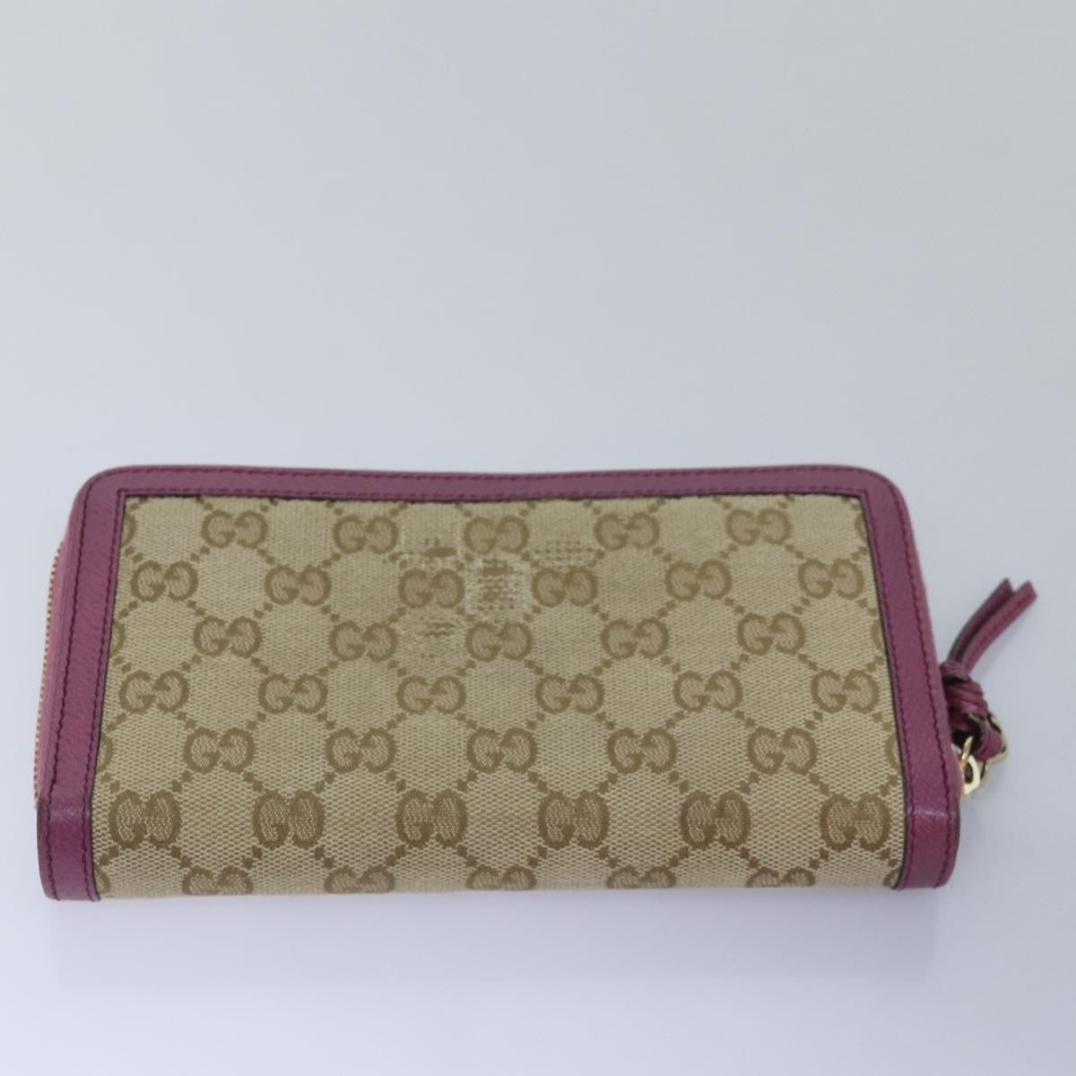 GUCCI GG Canvas Web Sherry Line Long Wallet 2Set Beige Red Green Auth yt991 - 0