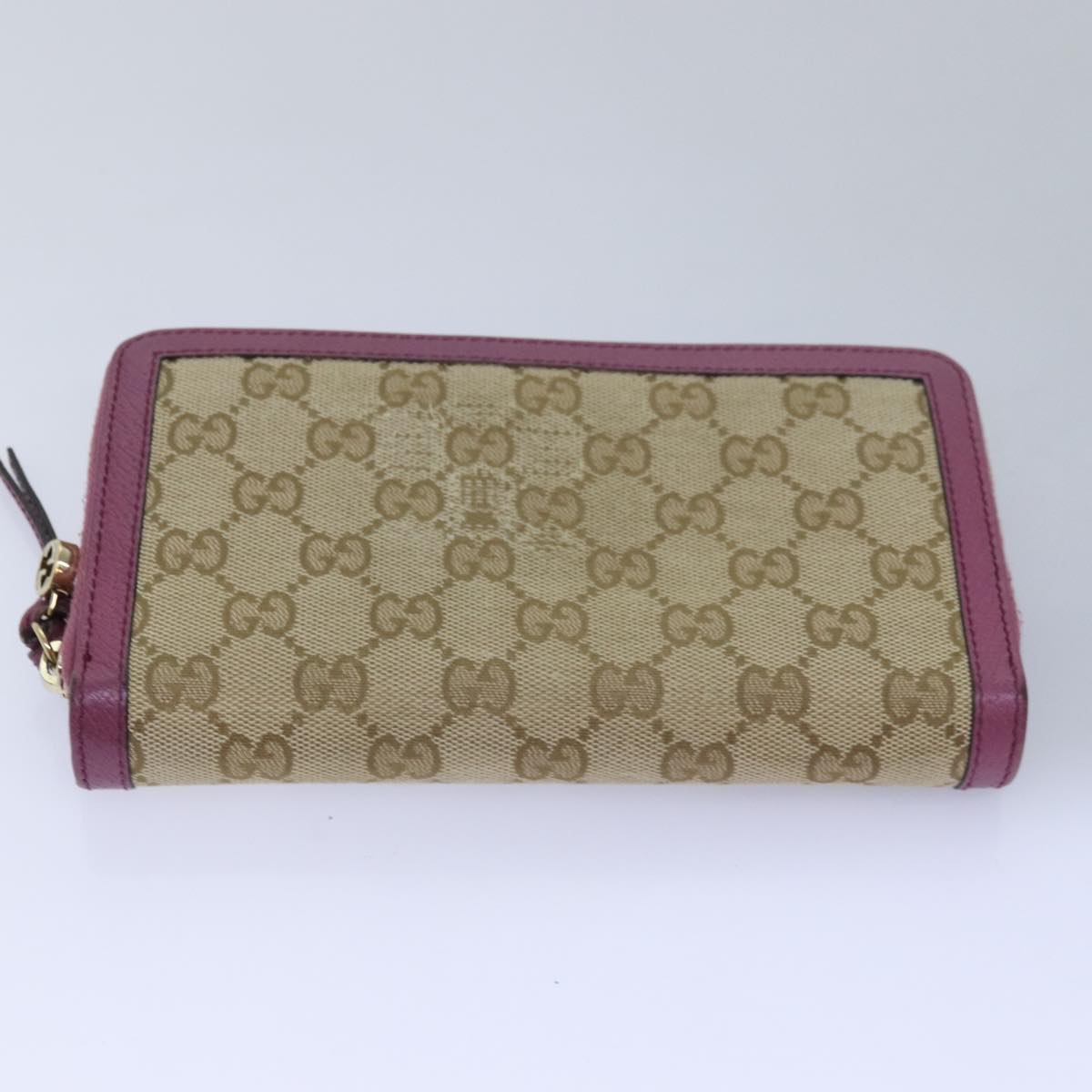 GUCCI GG Canvas Web Sherry Line Long Wallet 2Set Beige Red Green Auth yt991