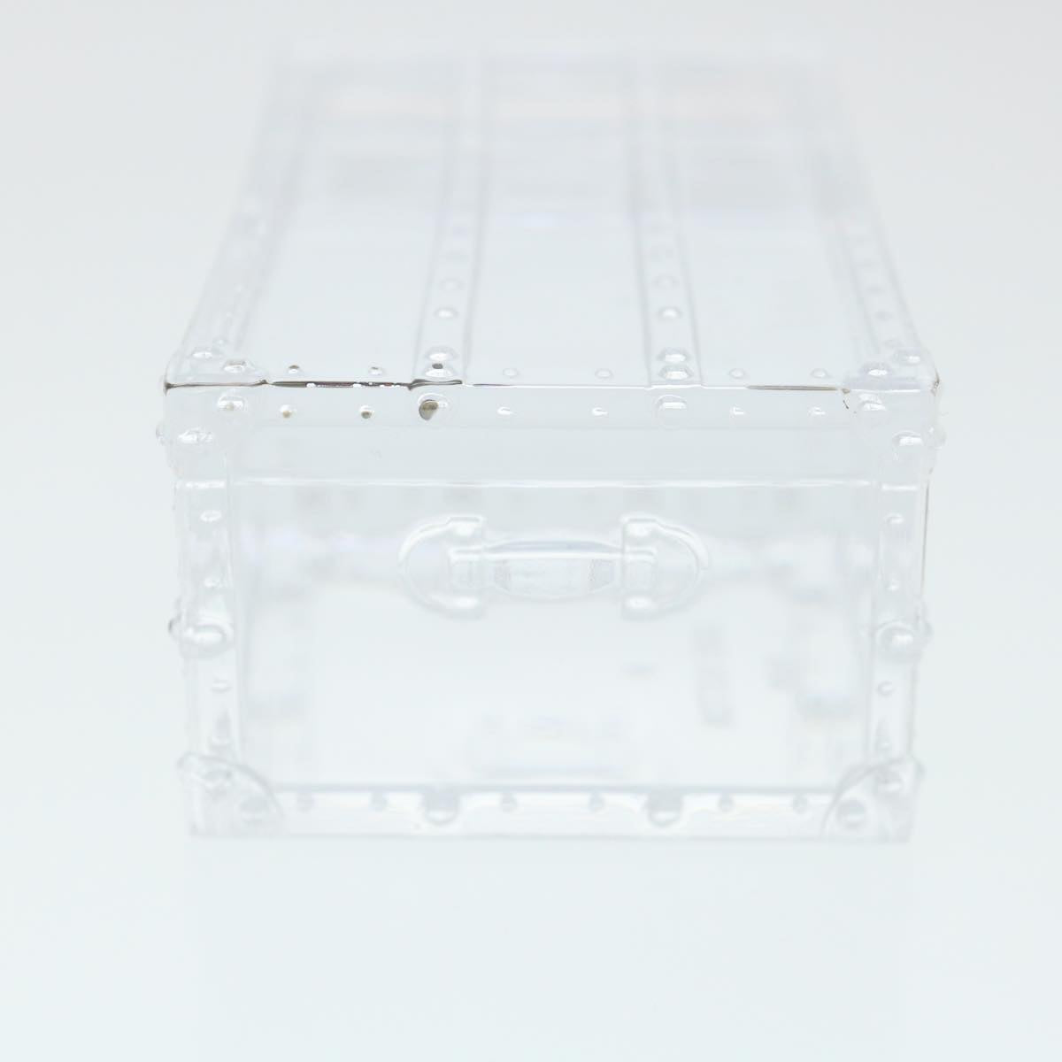 LOUIS VUITTON Crystal Trunk Paper Weight Glass VIP Only Clear LV Auth 14237