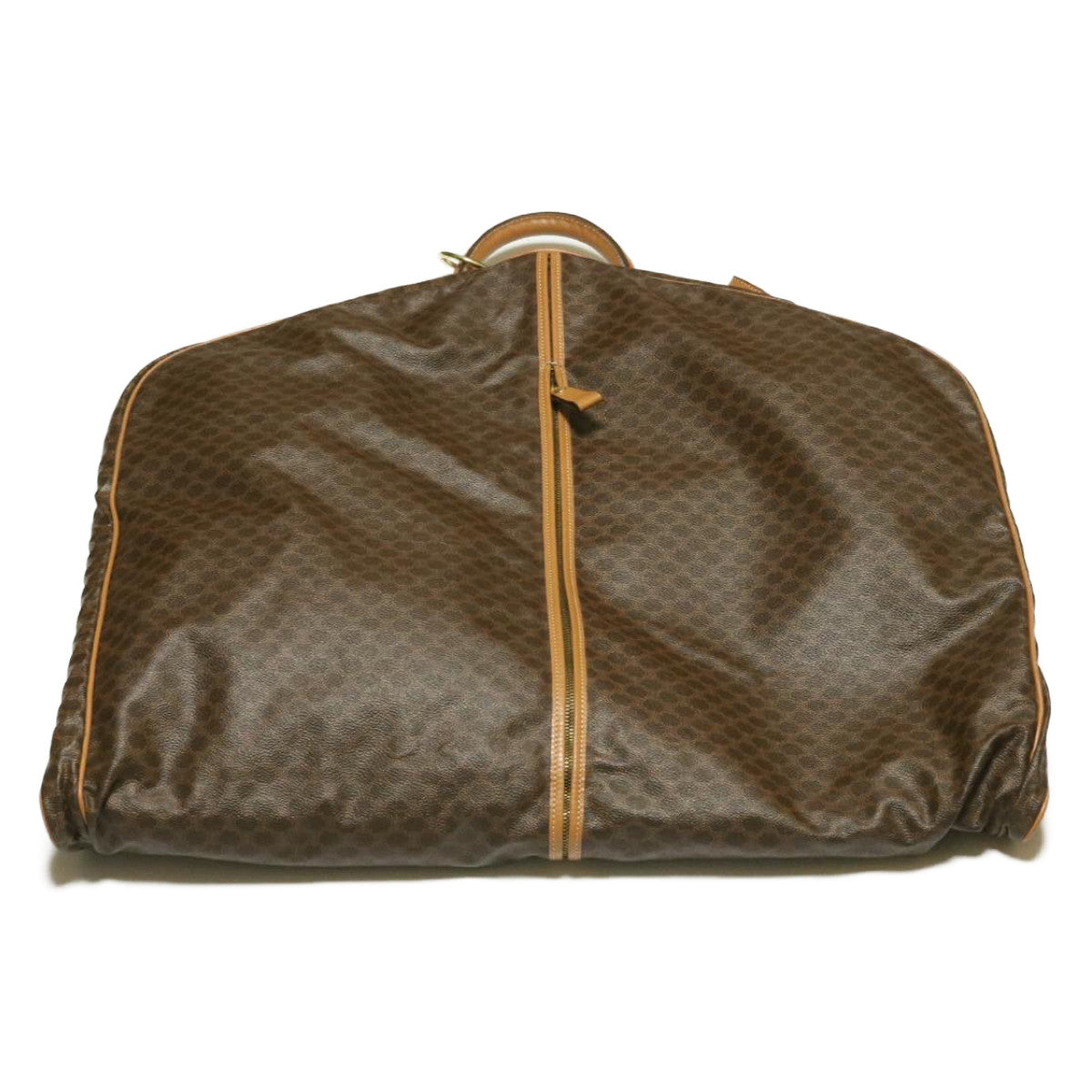 CELINE Macadam Canvas Garment Cover Brown PVC Leather Auth 18226 - 0