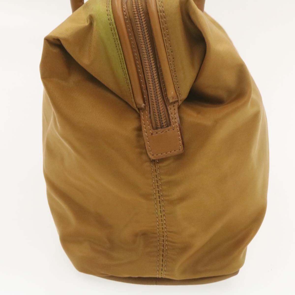 CELINE Shoulder Bag Nylon Brown Auth 18746
